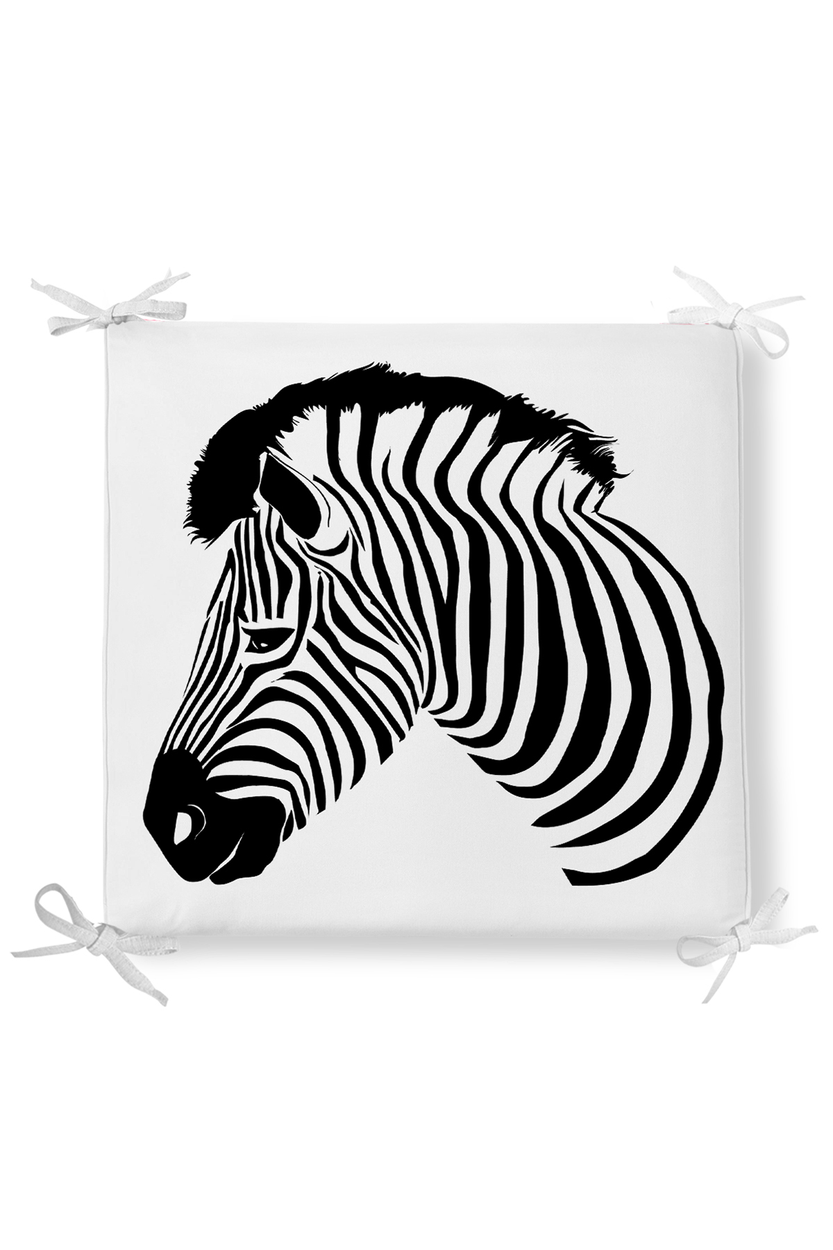 Zebra Desen Dekorati Kare Sandalye Minderi 40x40cm