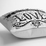 Love Baskılı Dijital Yastık Kırlent Kılıfı Realhomes