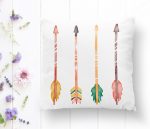 Renkli Oklar Modern Dijital Baskılı Kırlent Kılıfı Realhomes