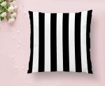 Siyah Beyaz Çizgili Dekoratif Yastık Kırlent Kılıfı Realhomes