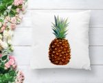 - K2031-1 - Realhomes Ananas Desenli Dijital Baskılı Dekoratif Yastık Kırlent Kılıfı Realhomes