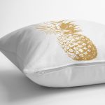 Altın Renk Kaktüs Baskılı Dijital Yastık Kırlent Kılıfı Realhomes