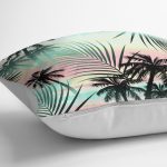 Livense Palmiye Yaprakları Özel Tasarım Yastık Kırlent Kılıfı Realhomes