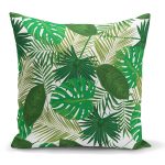 - K2037 - Realhomes  Livense Yaprak Motifli Dijital Baskılı Yastık Kırlent Kılıfı Realhomes