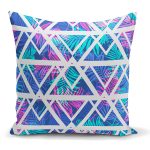 Palmiye Zigzag Desen Dijital Baskılı Yastık Kırlent Kılıfı Realhomes