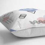 Renkli Geometrik Şekiller Dijital Baskılı Yastık Kırlent Kılıfı Realhomes