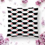 - K2048-1 - Realhomes  Livense Geometrik Şekilli Dekoratif Yastık Kırlent Kılıfı Realhomes