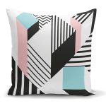- K2049 - Realhomes  Modern Geometrik Şekilli Dijital Baskılı Yastık Kırlent Kılıfı Realhomes
