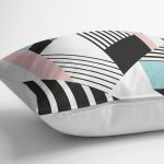 - K2049-3 - Realhomes  Modern Geometrik Şekilli Dijital Baskılı Yastık Kırlent Kılıfı Realhomes