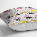 Renkli Kareler Özel Tasarım Dijital Baskılı Yastık Kırlent Kılıfı Realhomes