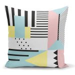 - K2054 - Realhomes  Modern Geometrik Şekiller Yastık Kırlent Kılıfı Realhomes