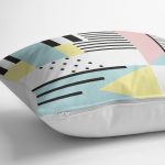 - K2054-3 - Realhomes  Modern Geometrik Şekiller Yastık Kırlent Kılıfı Realhomes