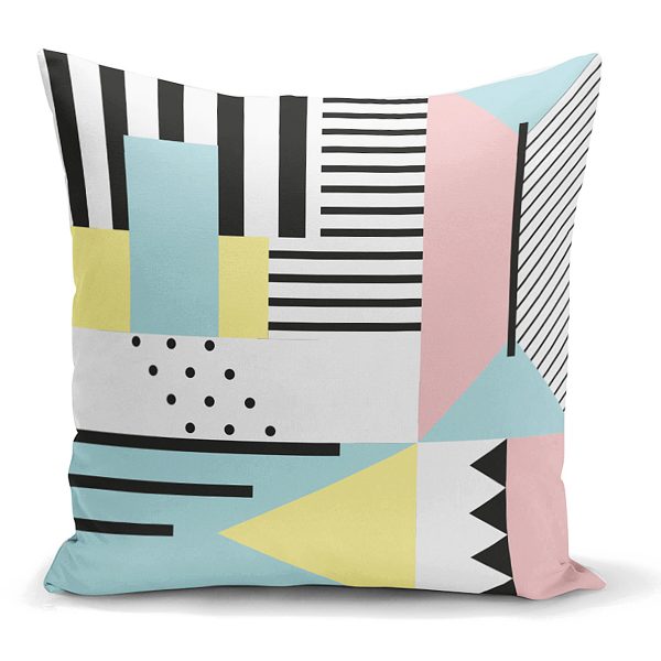 - K2054 - Realhomes  Modern Geometrik Şekiller Yastık Kırlent Kılıfı Realhomes