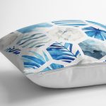 Mavi Temalı Geometrik Şekilli Dekoratif Yastık Kırlent Kılıfı Realhomes