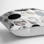 - K2056-3 - Realhomes Yuvarlak Desenli Modern Dijital Baskılı Dekoratif Yastık Kırlent Kılıfı Realhomes