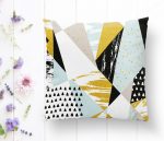 - K2057-1 - Realhomes  Livense Modern Geometrik Şekiller Dijital Yastık Kırlent Kılıfı Realhomes