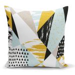 - K2057 - Realhomes  Livense Modern Geometrik Şekiller Dijital Yastık Kırlent Kılıfı Realhomes