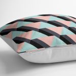 Üçgen Motifli Modern Dijital Baskılı Yastık Kırlent Kılıfı Realhomes