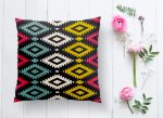 Renkli Geometrik Desenli Dijital Baskılı Yastık Kırlent Kılıfı Realhomes