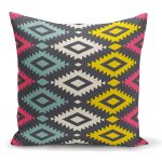 Renkli Geometrik Desenli Dijital Baskılı Yastık Kırlent Kılıfı Realhomes