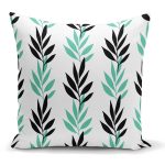 Renkli Yaprak Motifli Dijital Baskılı Modern Yastık Kırlent Kılıfı Realhomes