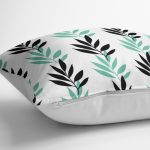 Renkli Yaprak Motifli Dijital Baskılı Modern Yastık Kırlent Kılıfı Realhomes