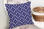Mavi Etnik Motifli Dijital Baskılı Modern Yastık Kırlent Kılıfı Realhomes