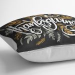 Renkli Sloganlı Dijital Baskılı Modern Yastık Kırlent Kılıfı Realhomes