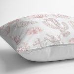 - K2090-3 - Realhomes Çöl Bitkisi Desenli Dijital Baskılı Yastık Kırlent Kılıfı Realhomes