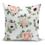 - K2098 - Realhomes Özel Tasarım Çiçek Temalı Dijital Baskılı Dekoratif Kırlent Kılıfı Realhomes