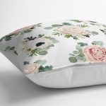 - K2098-3 - Realhomes Özel Tasarım Çiçek Temalı Dijital Baskılı Dekoratif Kırlent Kılıfı Realhomes