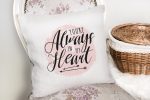 Always Heart Yazı Desenli Dijital Baskılı Dekoratif Yastık Kırlent Kılıfı Realhomes