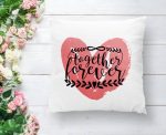 - K2102-1 - Realhomes Özel Tasarım Kalp Ve Yazılı Dijital Baskılı Modern Yastık Kılıfı Realhomes