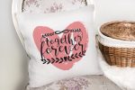 - K2102-2 - Realhomes Özel Tasarım Kalp Ve Yazılı Dijital Baskılı Modern Yastık Kılıfı Realhomes