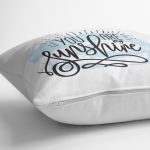 - K2105-3 - Realhomes  You Are My Sunshıne Yazı Desenli Dijital Baskılı Modern Kırlent Kılıfı Realhomes