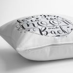 Özel Tasarım Yazı Desenli Dijital Baskılı Dekoratif Yastık Kırlent Kılıfı Realhomes