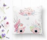 - K2111-1 - Realhomes  Özel Tasarım Kuş Desenli Dijital Baskılı Modern Kırlent Kılıfı Realhomes