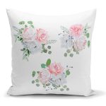Özel Tasarım Çiçek Temalı Dijital Baskılı Dekoratif Kırlent Kılıfı Realhomes