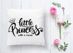 Lıttle Prıncess Yazılı Dijital Baskılı Dekoratif Kırlent Kılıfı Realhomes