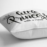 Lıttle Prıncess Yazılı Dijital Baskılı Dekoratif Kırlent Kılıfı Realhomes