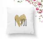 I Love You Aşk Temalı Dijital Baskılı Modern Kırlent Kılıfı Realhomes