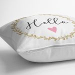 - K2127-3 - Realhomes  Hello Yaldız Desenli Dijital Baskılı Modern Kırlent Kılıfı Realhomes