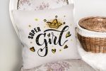 - K2135-2 - Realhomes Super Gırl Yazı Desenli Dijital Baskılı Dekoratif Kırlent Kılıfı Realhomes