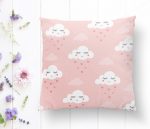 - K2139-1 - Realhomes Modern Bulut Desenli Dijital Baskılı Modern Yastık Kılıfı Realhomes