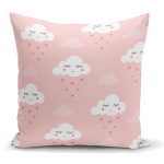 - K2139 - Realhomes Modern Bulut Desenli Dijital Baskılı Modern Yastık Kılıfı Realhomes