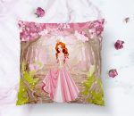 - K2147-1 - Realhomes  Prenses Gırl Deenli Dijital Baskılı Dekoratif Yatık Kılıfı Realhomes