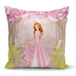 - K2147 - Realhomes  Prenses Gırl Deenli Dijital Baskılı Dekoratif Yatık Kılıfı Realhomes