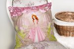 - K2147-2 - Realhomes  Prenses Gırl Deenli Dijital Baskılı Dekoratif Yatık Kılıfı Realhomes