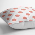 - K2156-3 - Realhomes Yavru Ağzı Puantiyeli Dijital Baskılı Dekoratif Yastık Kılıfı Realhomes