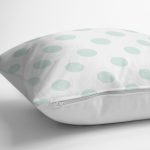 - K2162-3 - Realhomes Açık Mavi Puantiyeli Dijital Baskılı Modern Kırlent Kılıfı Realhomes